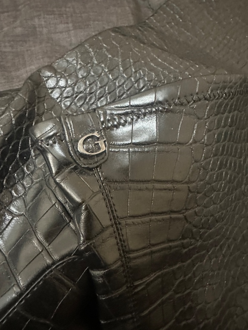 Guess Baiwa Croc Over-the-Knee Boots - Picture 4 of 8